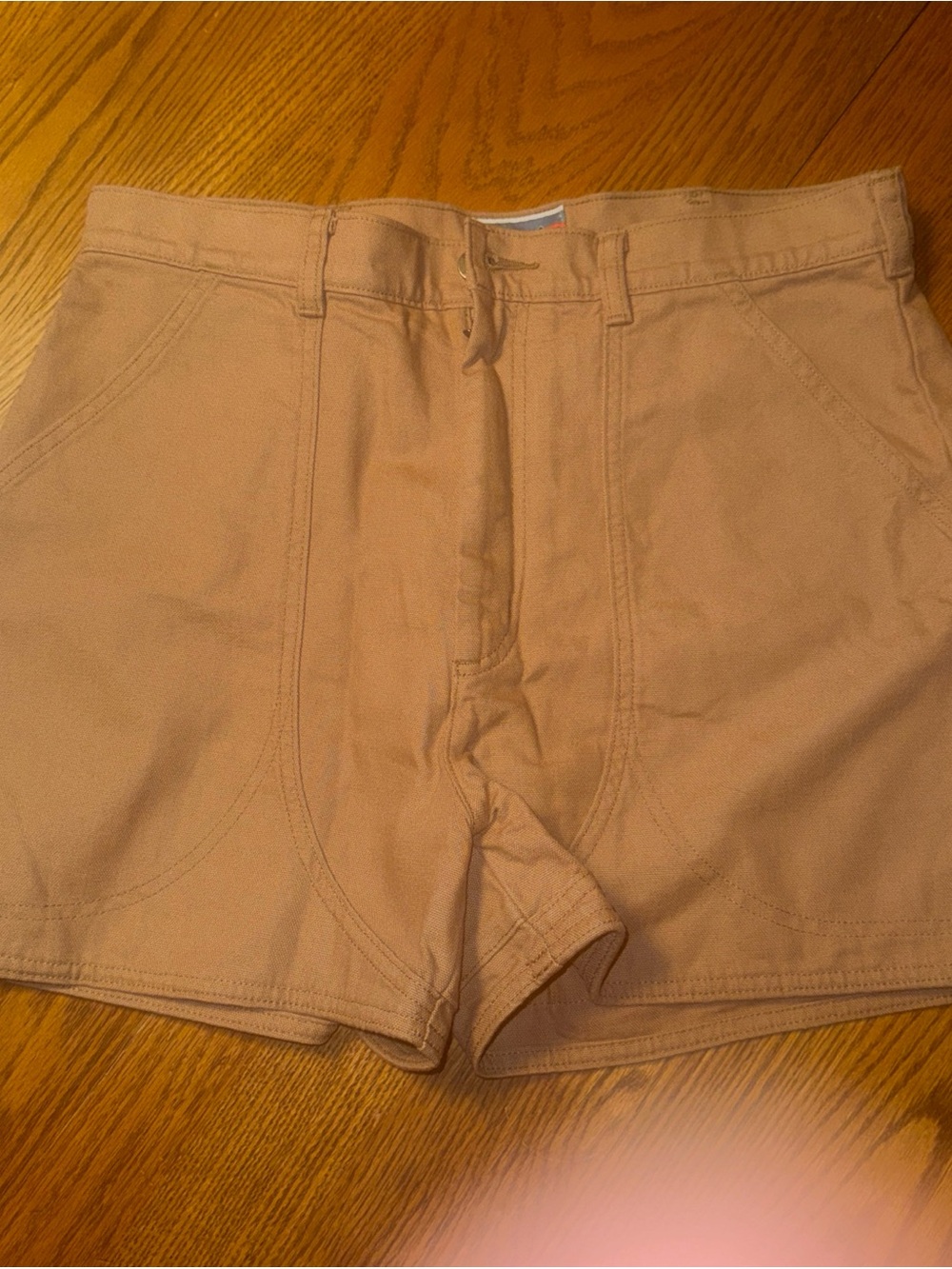 Patagonia Men's Flat Front Shorts in Light Brown